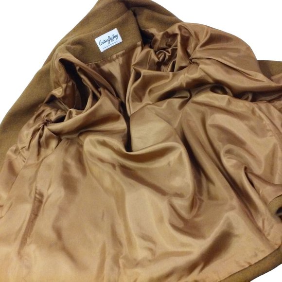 Vintage 80s Carissa Jeffrey Blazer Relaxed 1button Jacket -16 Wool Blend Mustard - Picture 8 of 10